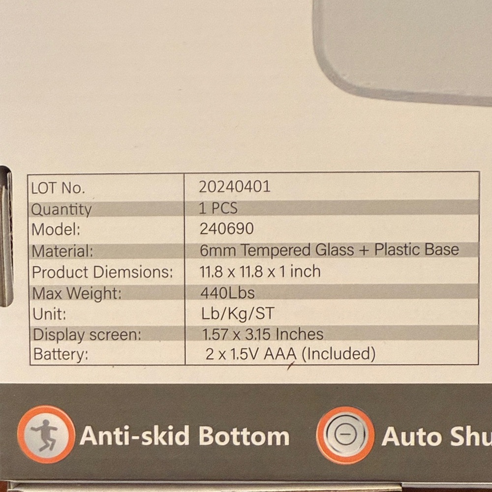 NEW! White Digital Bathroom Scale - Picture 3 of 4